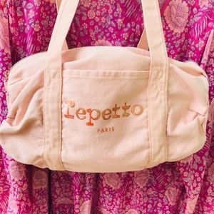 REPETTO PARIS small cotton duffel bag peachy pink